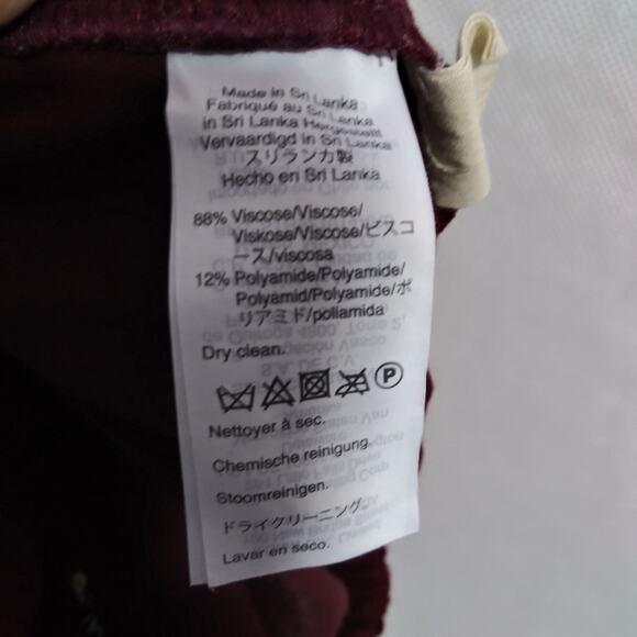 Madewell Drapey Seamed Track Trousers in Merlot Size XXS - Picture 6 of 9